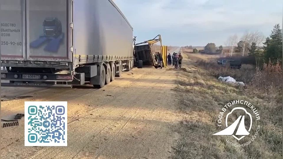 Внимание! На 159 км автодороги Южноуральск-Магнитогорск, в Нагайбакском районе, произошло столкновение попутно двигавшихся транспортных средств