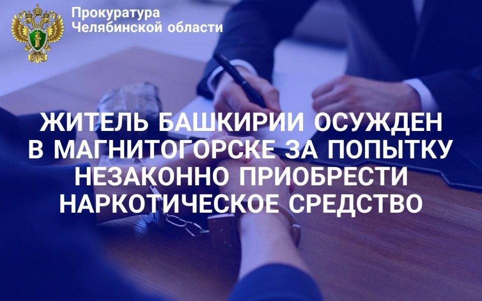 Житель Башкирии осужден в Магнитогорске за попытку незаконно приобрести наркотическое средство