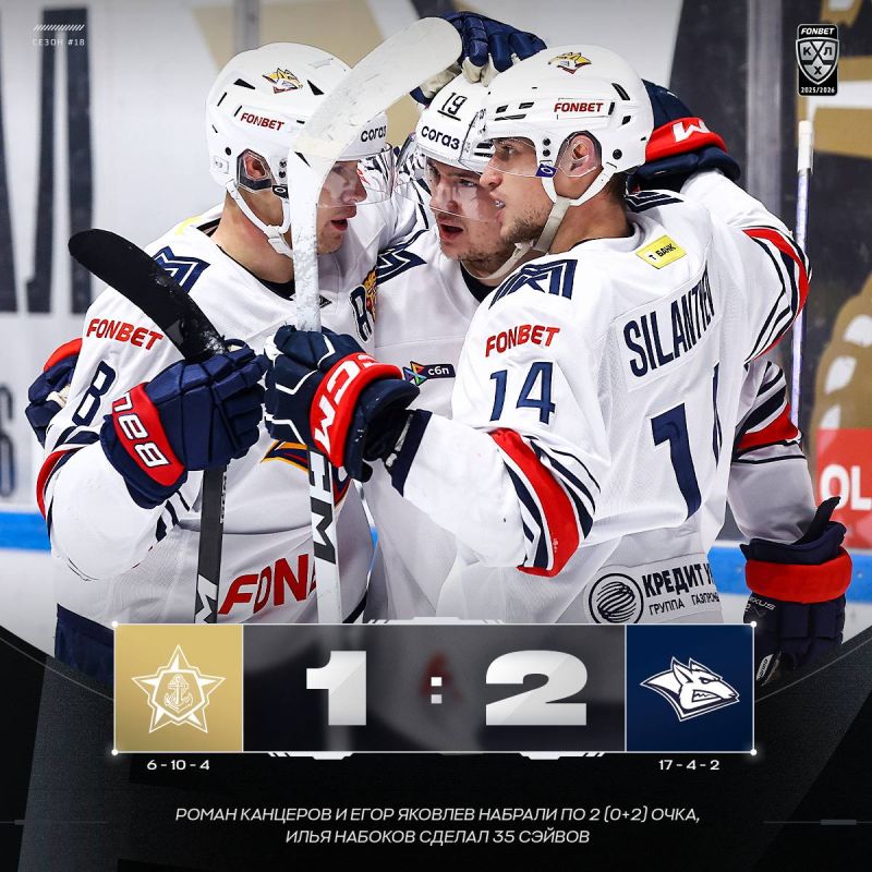 «Металлург» нанес «Адмиралу» восьмое подряд поражение в КХЛ