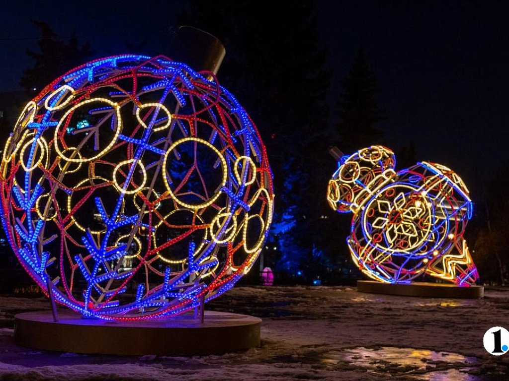 Новые светодиодные фигуры украсят Магнитогорск в преддверии Нового года