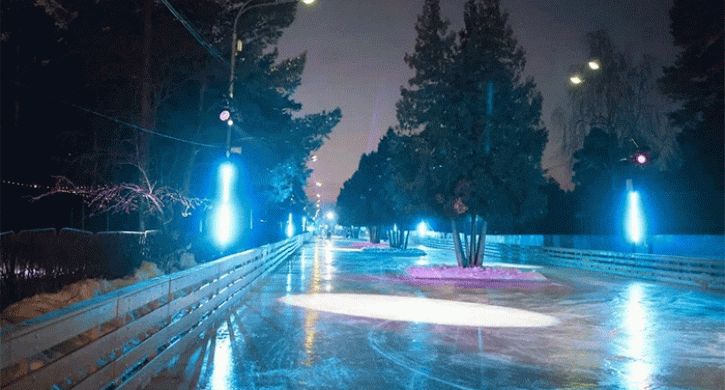 В Челябинской области начал работу первый каток под открытым небом