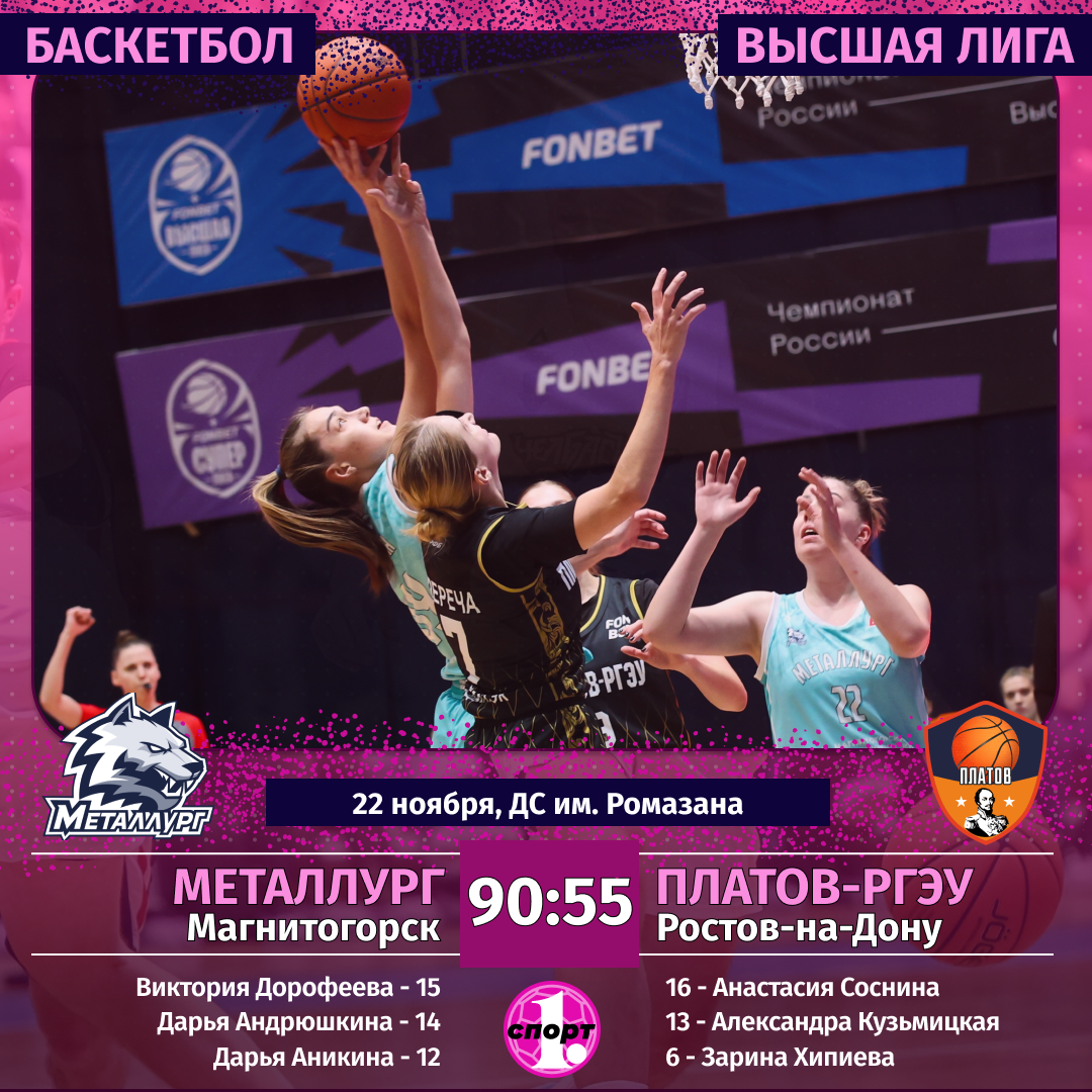 Команда «Металлург» возглавила женскую баскетбольную Высшую лигу Команда «Металлург» возглавила женскую баскетбольную Высшую лигу