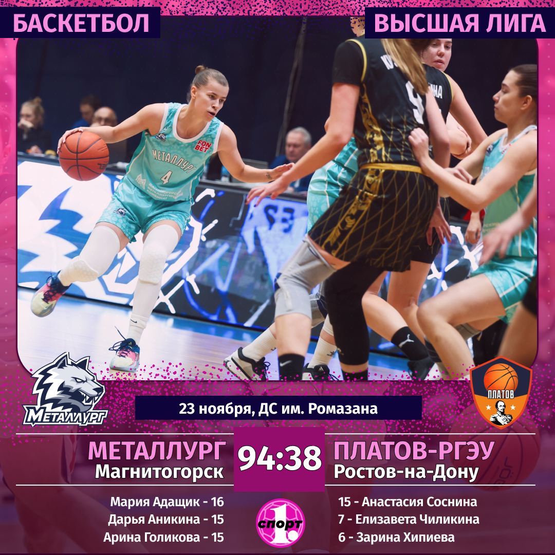 Команда «Металлург» возглавила женскую баскетбольную Высшую лигу Команда «Металлург» возглавила женскую баскетбольную Высшую лигу