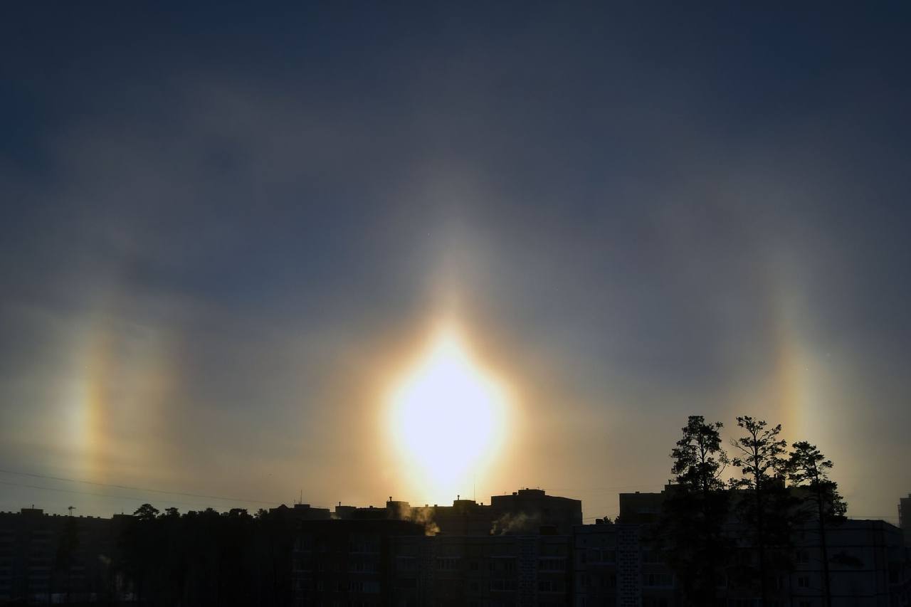 Удивительное гало сегодня украсило небо над Челябинской областью Удивительное гало сегодня украсило небо над Челябинской областью