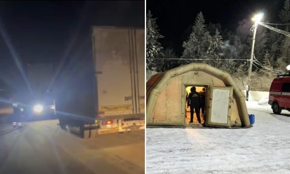 На Южном Урале полиция помогла водителю неисправного грузовика в морозную ночь