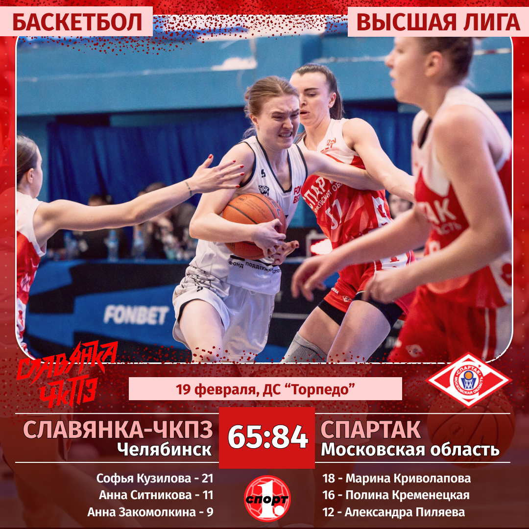 «Славянка-ЧКПЗ» обменялись победами со «Спартаком» в баскетбольной Высшей лиге «Славянка-ЧКПЗ» обменялись победами со «Спартаком» в баскетбольной Высшей лиге
